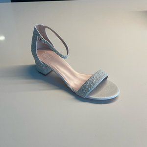 DB Studio Crystal and Pearl Block Heel Sandals